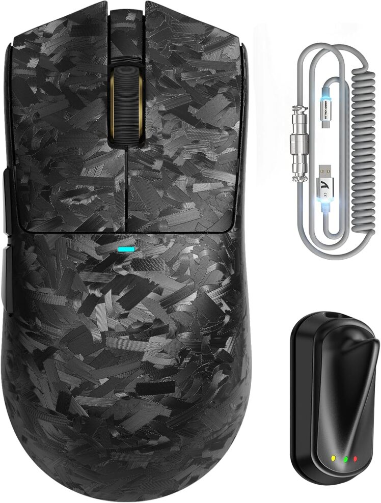 موس گیمینگ بی سیم اتک شارک مدل ATTACK SHARK X11 ULTRA Wireless Gaming Mouse With C06 Ultra LED Cable