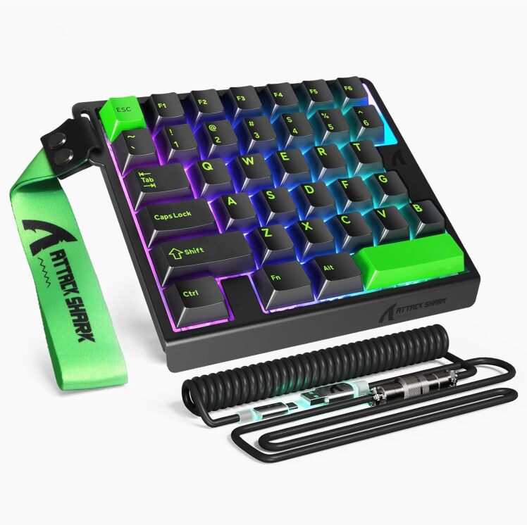 کیبورد گیمینگ مغناطیسی حرفه ای مسابقاتی اتک شارک مدل ATTACK SHARK M36 HE 8K (8000HZ) Rapid Trigger Hall Effect Magnetic Switch Professional Gaming Keyboard